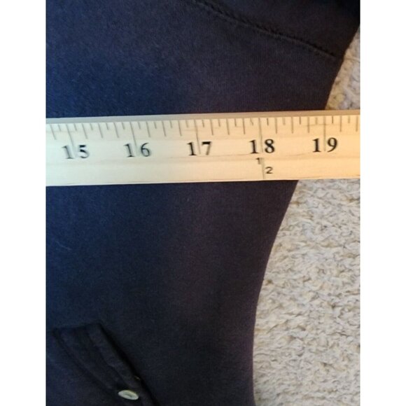 Tommy Bahama Women's 3/4 Sleeve Collared Snap Button Front Sweatshirt Black Sz M - Picture 9 of 13